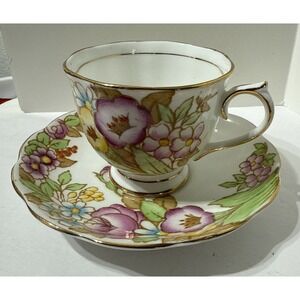 Royal Albert "Bouquet" Bone China‎ Teacup & Saucer SET 2534 Floral Vtg England